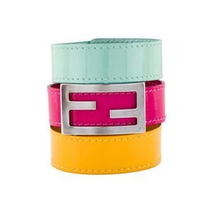 Fendi multicolor FF Logo set of bracelets